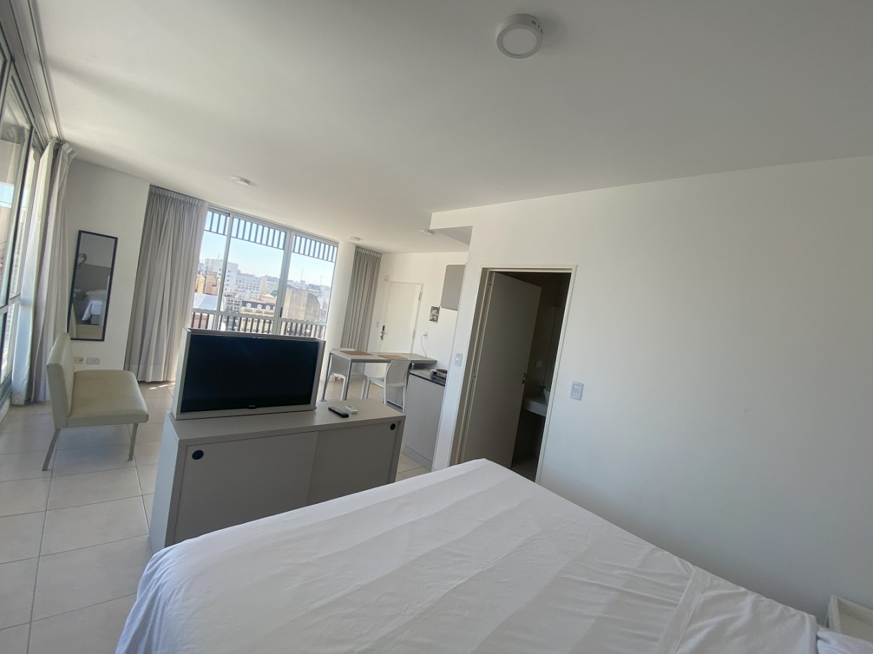 Departamento Amoblado en Congreso - Monoambiente Grande con doble Balcon. 