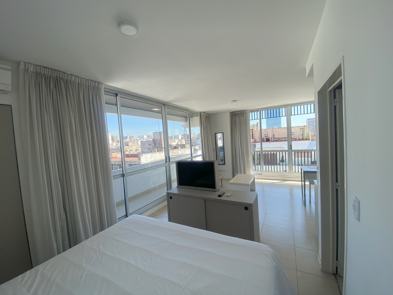 Departamento Amoblado en Congreso - Monoambiente Grande con doble Balcon. 