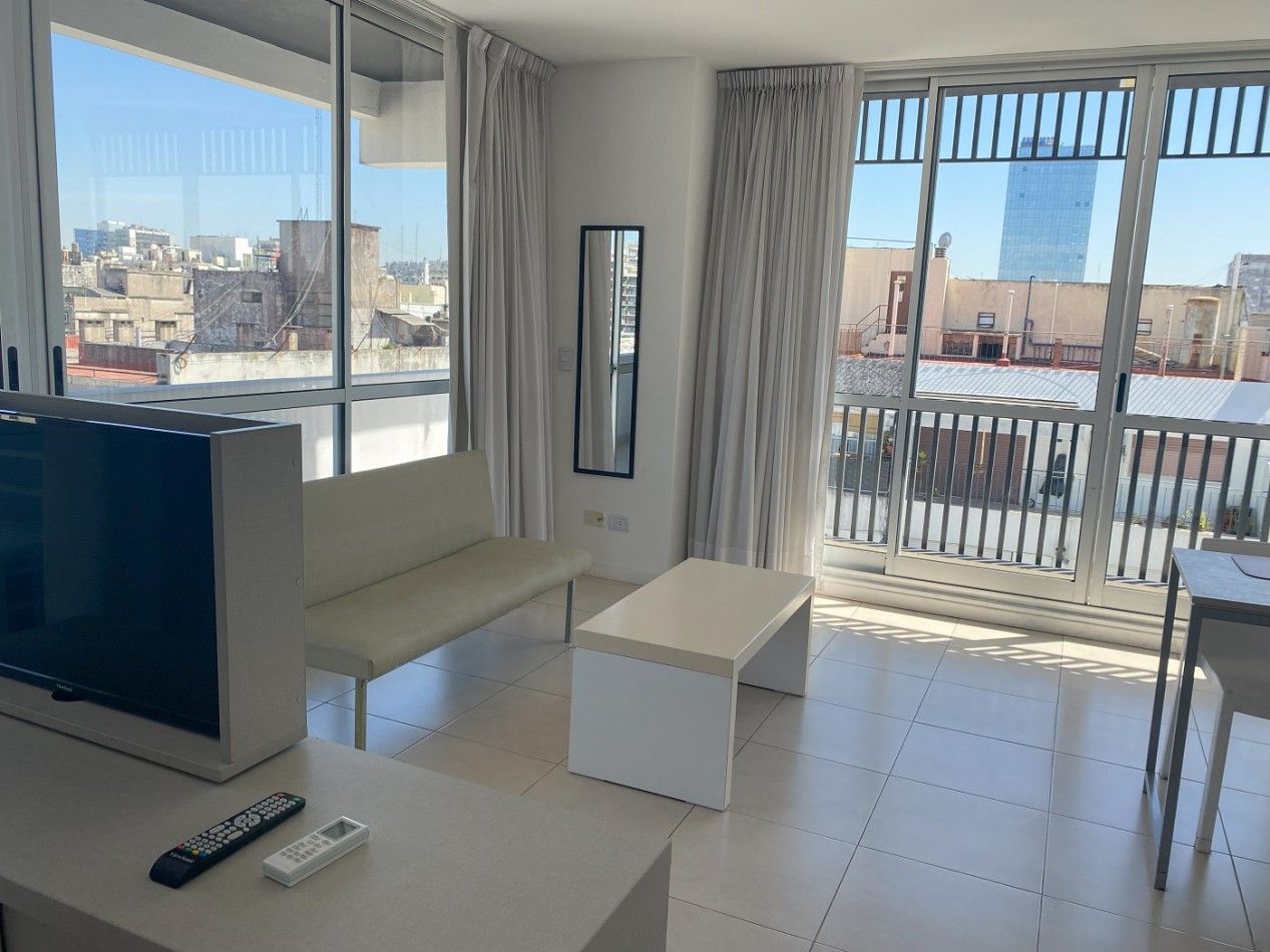 Departamento Amoblado en Congreso - Monoambiente Grande con doble Balcon. 